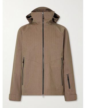 Sease Intrepid Herringbone Virgin Wool Hooded Ski Jacket - Brown