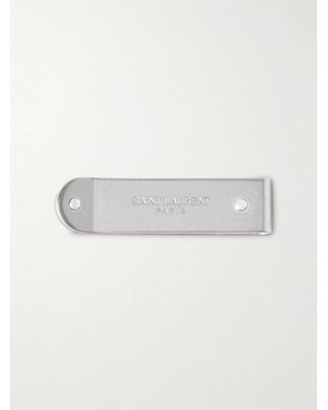 Saint Laurent Logo-Engraved-Tone Money Clip - Metallic