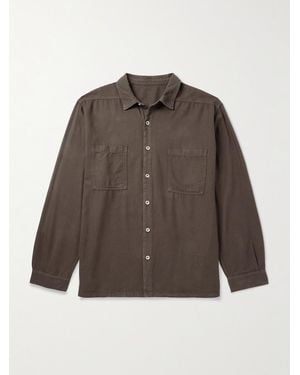 Rick Owens Jumbo Hemd aus Baumwoll-Twill - Braun