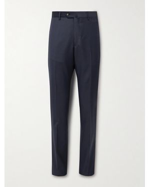 Caruso Slim-Fit Wool Suit Trousers - Blue