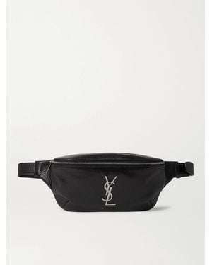 Saint Laurent Gürteltasche aus Leder mit Logoapplikation - Schwarz