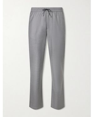 Sease Summer Mindset Straight-Leg Virgin Wool Drawstring Trousers - Grey