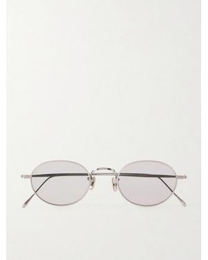 AURALEE Eyevan Round-Frame Titanium Sunglasses - Natural