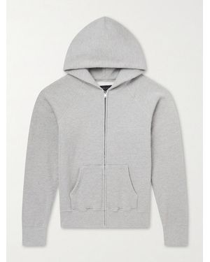 Les Tien Heavyweight Cotton-Jersey Raglan Zip-Up Hoodie - Grey