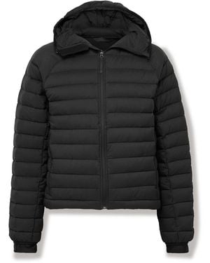 Aztech Mountain Slim-Fit Stretch-Jersey Trimmed Quilted Shell Down Jacket - Black