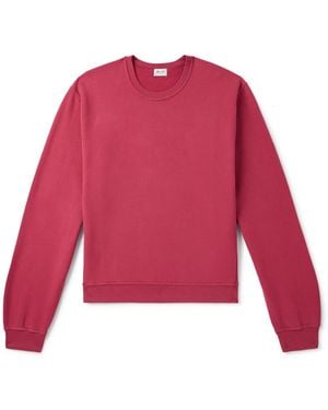 Saint Laurent Logo-embroidered Cotton-jersey Sweatshirt