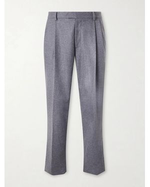 Gabriela Hearst Arthur Wool And Cashmere-Blend Tapered-Leg Trousers - Grey