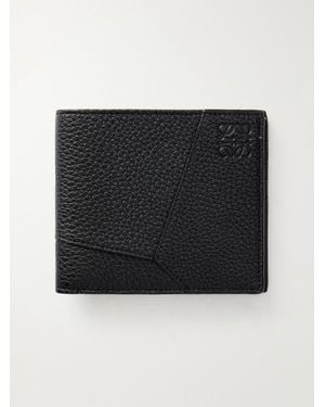 Loewe Puzzle Edge Panelled Full-Grain Leather Bifold Wallet - Black