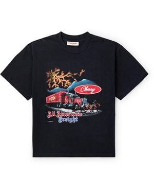 CHERRY LA Truck Logo-print Cotton-jersey T-shirt - Black