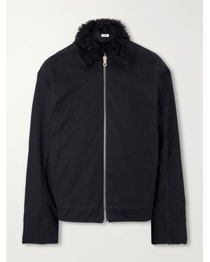 ADON Reversible Shearling And Cotton Jacket - Black