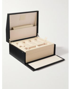 Pineider Passion Leather And Plywood Watch Box - Natural