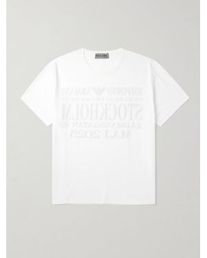 Our Legacy Emporio Armani Logo-Print Cotton-Jersey T-Shirt - White