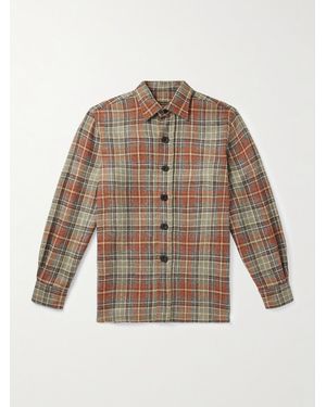 Rubinacci Checked Wool Shirt - Green
