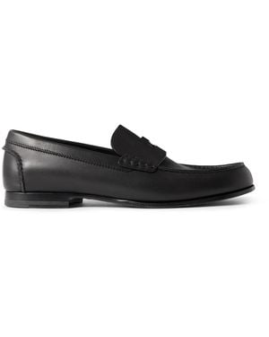 dunhill Heddon Flex Leather Penny Loafers - Black
