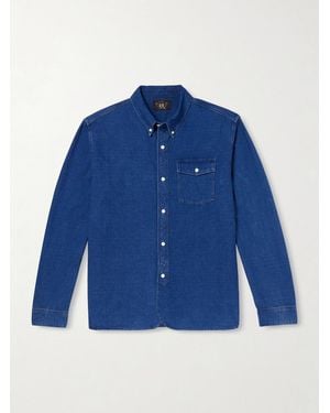 RRL Button-down Collar Cotton Oxford Shirt - Blue