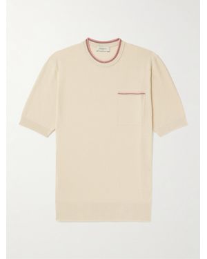 Piacenza 1733 Striped Cotton T-Shirt - Natural