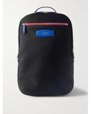 Smythson Norton Leather-trimmed Econyl® Backpack - Blue