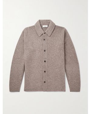 FRAME Wool And Yak-Blend Cardigan - Grey
