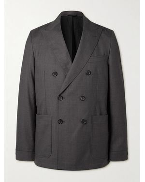 Oliver Spencer Miro Double-Breasted Suit Jacket - Black