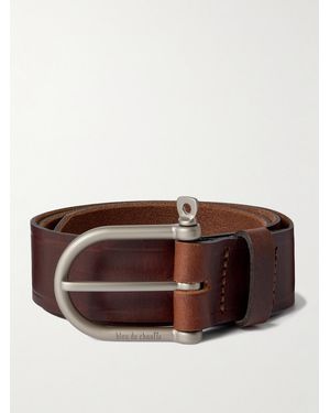 Bleu De Chauffe 3.5Cm Manille Leather Belt - Brown
