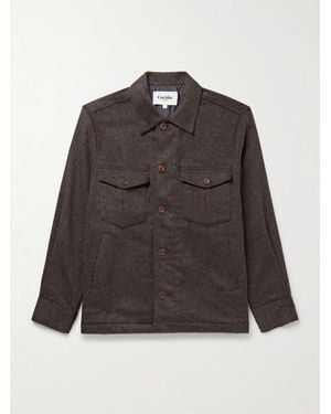 Corridor NYC Brushed Wool-Blend Overshirt - Black