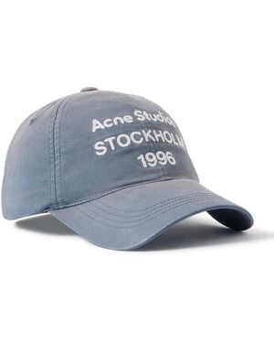 Acne Studios Logo-Embroidered Cotton-Twill Baseball Cap - Blue