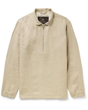 Loro Piana Linen Half-Zip Jacket - Natural