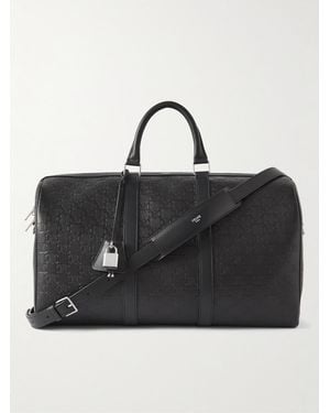 Celine Medium Voyage Reisetasche aus Leder mit Logoprägung - Schwarz