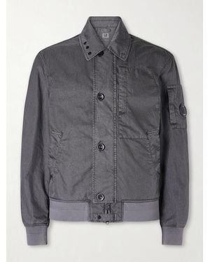 C.P. Company Panama-r Canvas Bomber Jacket - Grey