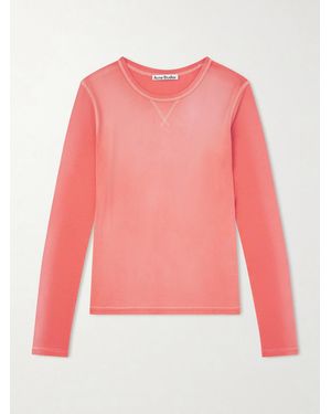 Acne Studios Einso Ribbed Jersey T-Shirt - Pink