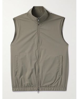 Loro Piana Slim-Fit Reversible Storm System Windwish Twill And Wool Gilet - Grey