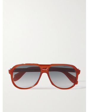 Cutler and Gross 9782 Aviator-Style Acetate Sunglasses - Red