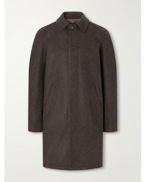 A.P.C. Auster Brushed Wool-Blend Coat - Grey