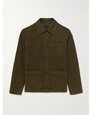 Incotex Montedoro Cotton-Moleskin Shirt Jacket - Green
