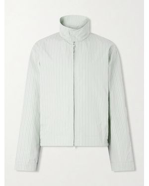 Dries Van Noten Striped Cotton Blouson Jacket - Green