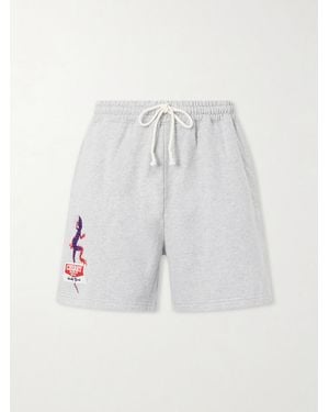 CHERRY LA Logo-Embroidered Cotton Shorts - White