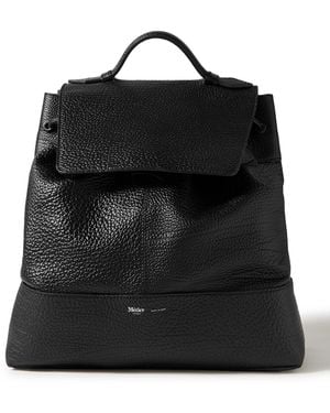Metier Glide Full-Grain Leather Backpack - Black