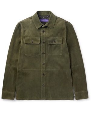 Ralph Lauren Calloway Suede Overshirt - Green