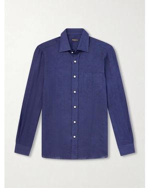 Rubinacci Linen Shirt - Blu