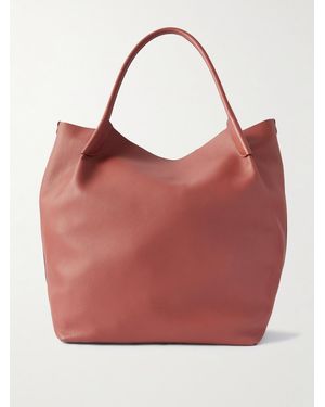 Loro Piana Bale Extra-Large Full-Grain Leather Tote Bag - Red