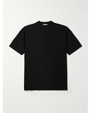 AURALEE T-Shirt aus Baumwoll-Jersey - Schwarz