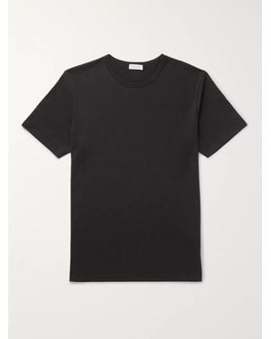 Sunspel Slim-Fit Cotton-Jersey T-Shirt - Black