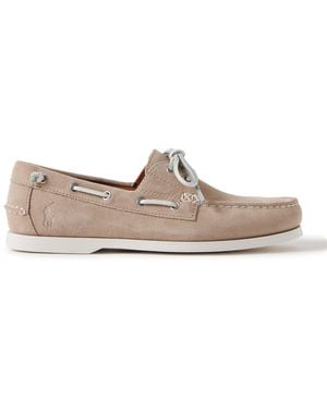 Polo Ralph Lauren Merton Suede Boat Shoes - White