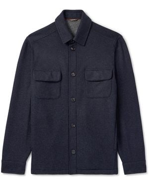 Loro Piana Marco Jersey Novalis Overshirt - Blue