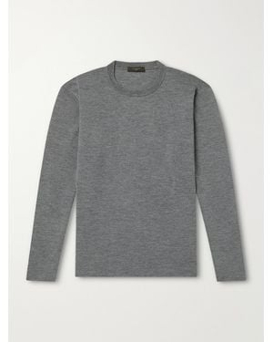 Slowear Zanone Slim-Fit Milano Stitch Virgin Wool Sweater - Grau