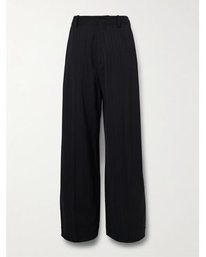 Acne Studios Pantaloni Gessati A Gamba Larga - Blu