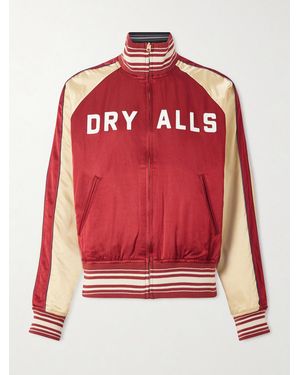 Human Made Reversible Logo-Appliquéd Cotton-Blend Satin Bomber Jacket - Red