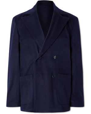 STÒFFA Double-Breasted Cashmere Jacket - Blue