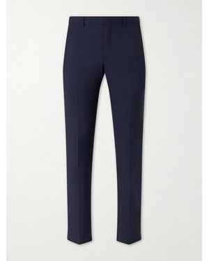Brioni Trevi Pleated Wool And Mohair-Blend Suit Pants - Blue