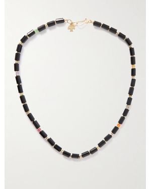 Peyote Bird Utica 14-karat Gold-plated Multi-stone Beaded Necklace - Natural